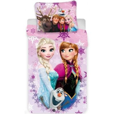 PRAAK Voodipesukomplekt 100x135 Frozen Roosa, 2-osaline