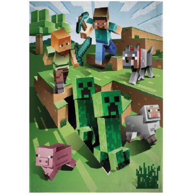 Fliistekk 130x170 Minecraft