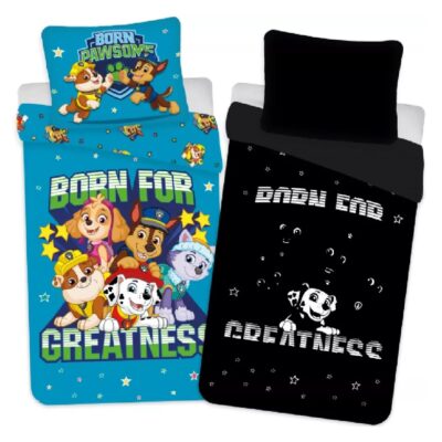 Voodipesukomplekt Pimedas Helendav 140x200 Paw Patrol Helesinine, 2-osaline