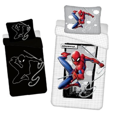 Voodipesukomplekt Pimedas Helendav 140x200 Spiderman, 2-osaline