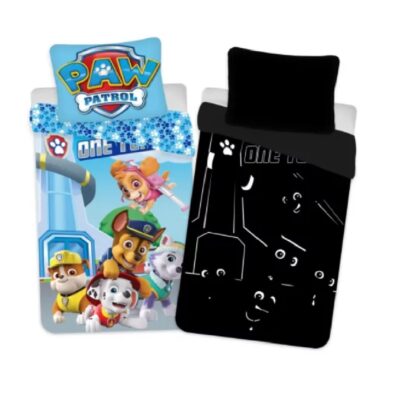 Voodipesukomplekt Pimedas Helendav 100x135 Paw Patrol, 2-osaline