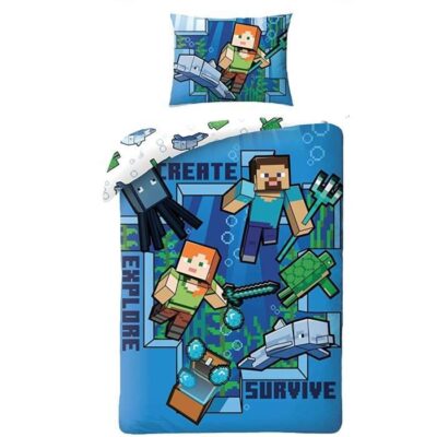 Voodipesukomplekt 140×200 Minecraft Dolphin, 2-osaline