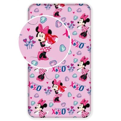 Kummiga Voodilina 90x200 Minnie Südamega