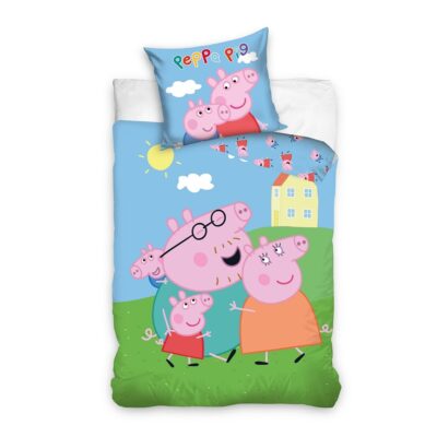Voodipesukomplekt 100x135 Peppa Pig Sunny Day, 2-osaline