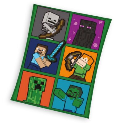 Fliistekk 150x200 Minecraft