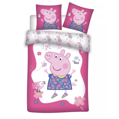 Voodipesukomplekt 100x135 Peppa Pig Friends, 2-osaline