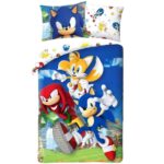 Voodipesukomplekt Sonic  the Hedgehog Team 140x200cm, 70x90 cm, 2-osaline