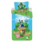 Voodipesukomplekt 140×200 Minecraft Outdoor Mobs, 2-osaline