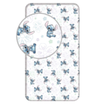Kummiga Voodilina 90x200 Lilo&Stitch "Ohana White"