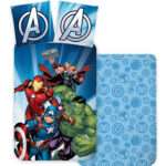 Voodipesukomplekt Avengers Power Strike 100×135 cm, 40×60 cm