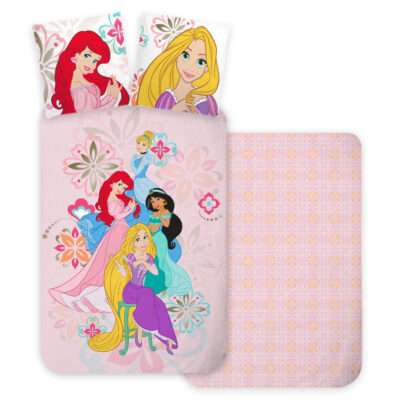 Disney Princess Bloom voodipesukomplekt 100×135 cm, 40×60 cm