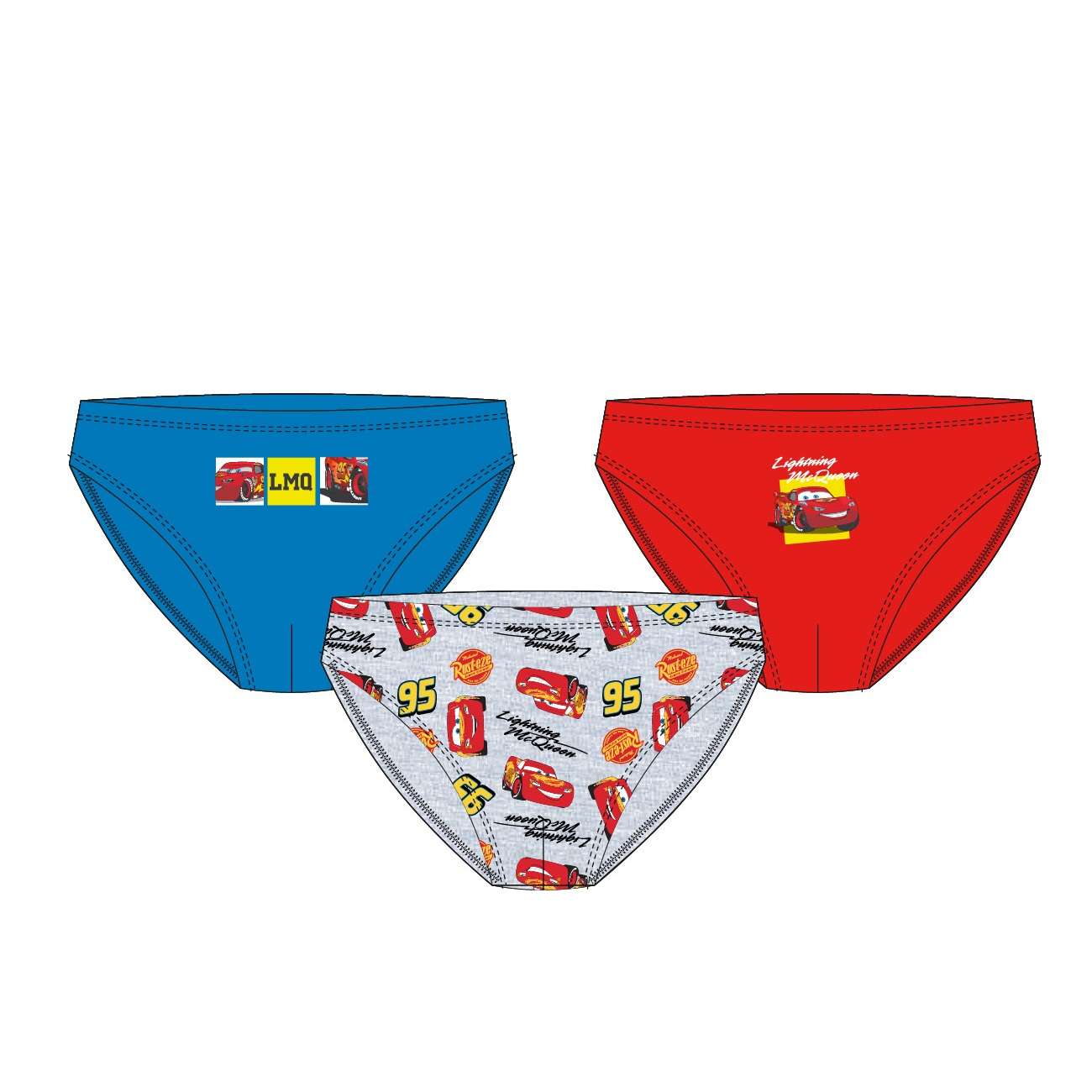 188675 Aluspüksid Cars (3-pakk) - Image 1