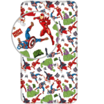 Kummiga voodilina Avengers White 90x200 cm